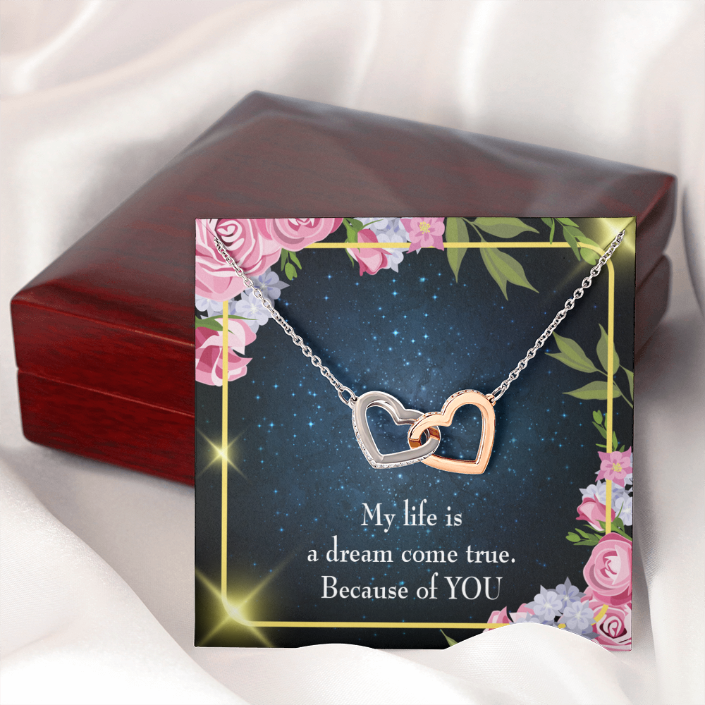 To My Girlfriend Because of YOU Inseparable Necklace-Express Your Love Gifts