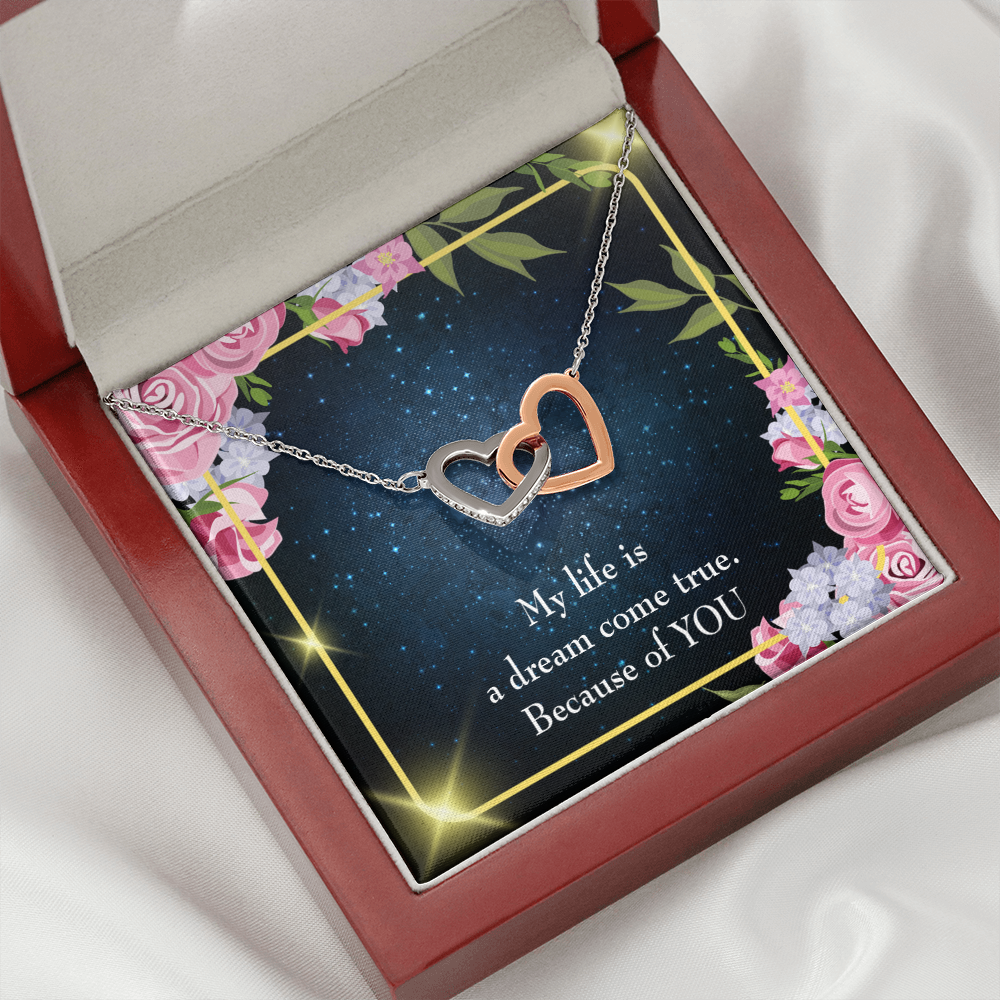 To My Girlfriend Because of YOU Inseparable Necklace-Express Your Love Gifts