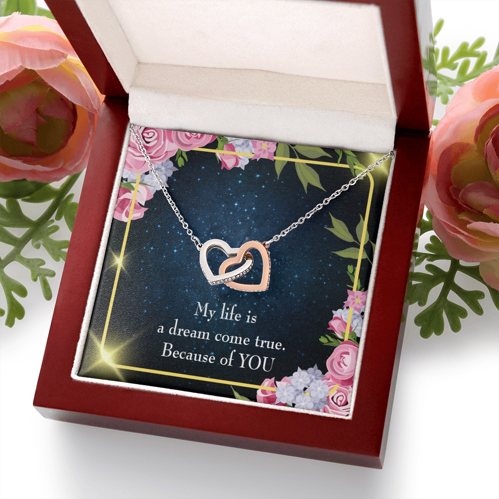 To My Girlfriend Because of YOU Inseparable Necklace-Express Your Love Gifts