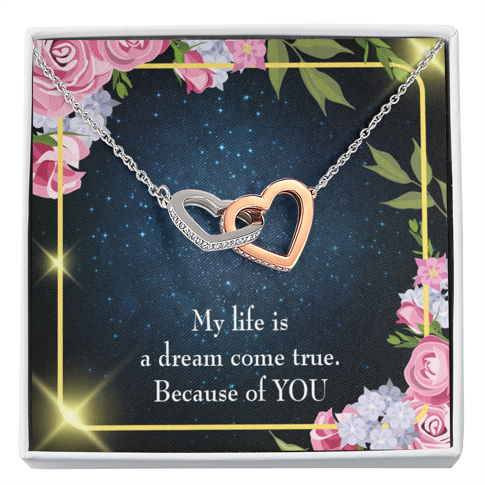 To My Girlfriend Because of YOU Inseparable Necklace-Express Your Love Gifts