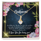 To My Girlfriend Being You Alluring Ribbon Necklace Message Card-Express Your Love Gifts