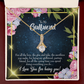 To My Girlfriend Being You Alluring Ribbon Necklace Message Card-Express Your Love Gifts