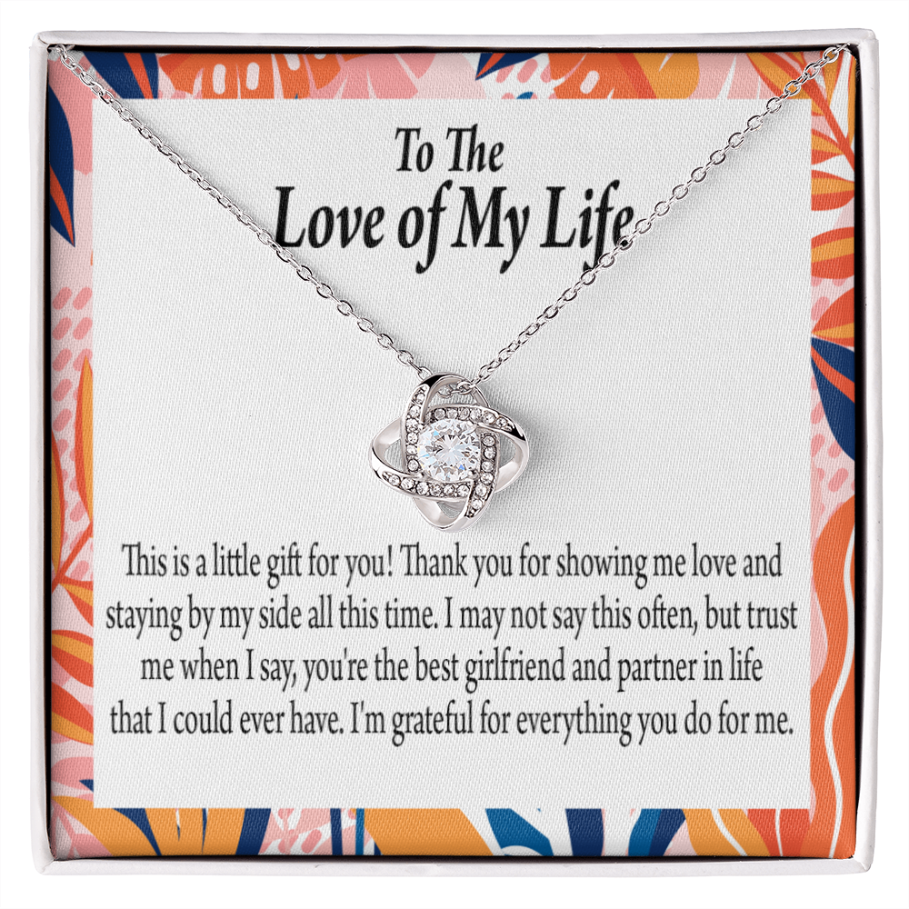 To My Girlfriend Best Girl Infinity Knot Necklace Message Card-Express Your Love Gifts