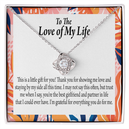 To My Girlfriend Best Girl Infinity Knot Necklace Message Card-Express Your Love Gifts