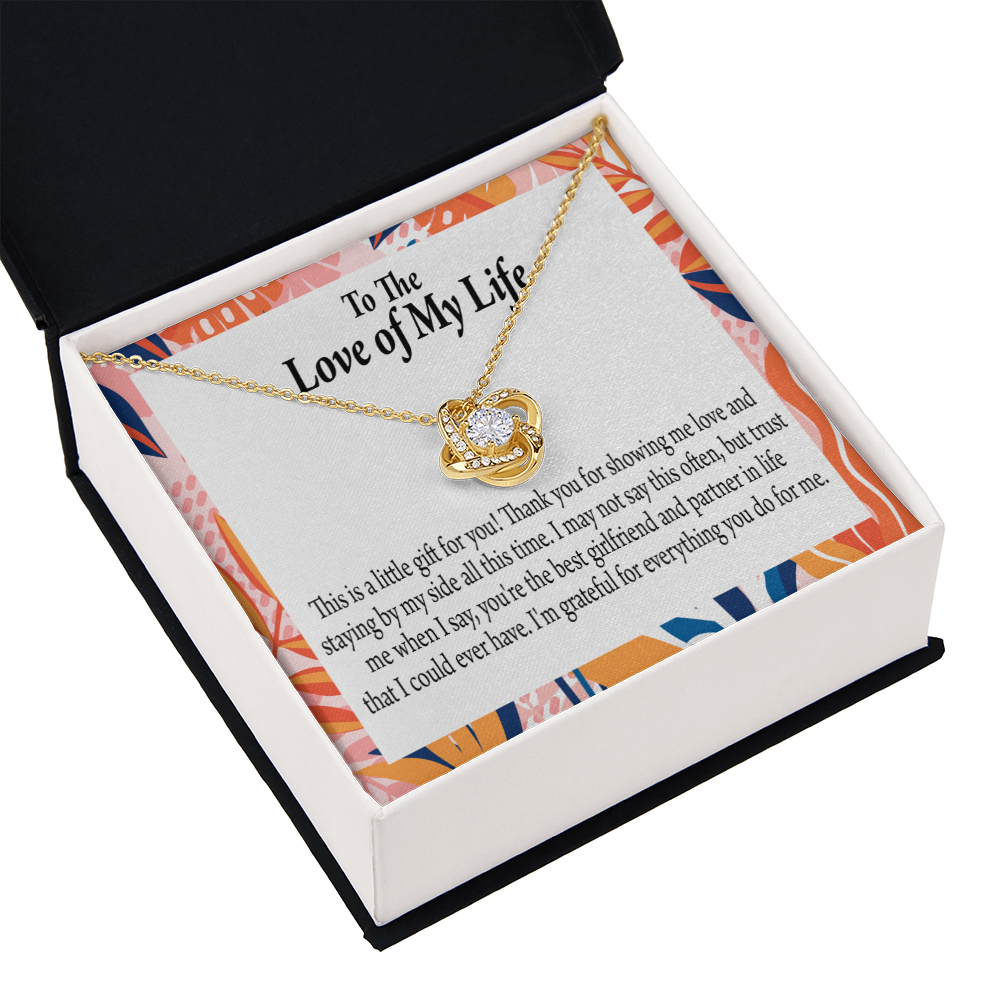 To My Girlfriend Best Girl Infinity Knot Necklace Message Card-Express Your Love Gifts