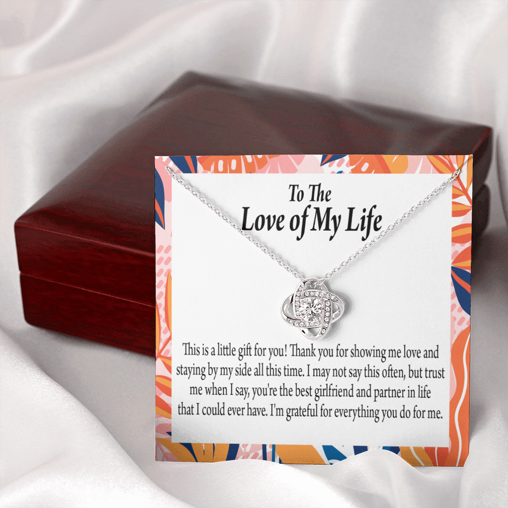 To My Girlfriend Best Girl Infinity Knot Necklace Message Card-Express Your Love Gifts