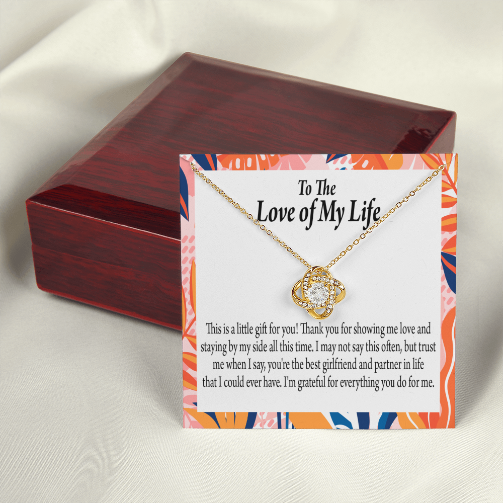 To My Girlfriend Best Girl Infinity Knot Necklace Message Card-Express Your Love Gifts