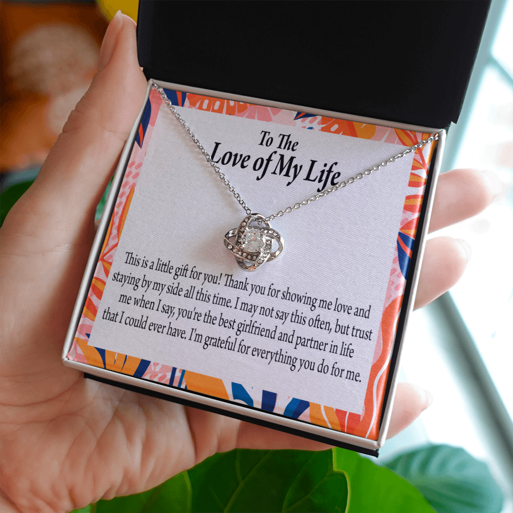 To My Girlfriend Best Girl Infinity Knot Necklace Message Card-Express Your Love Gifts