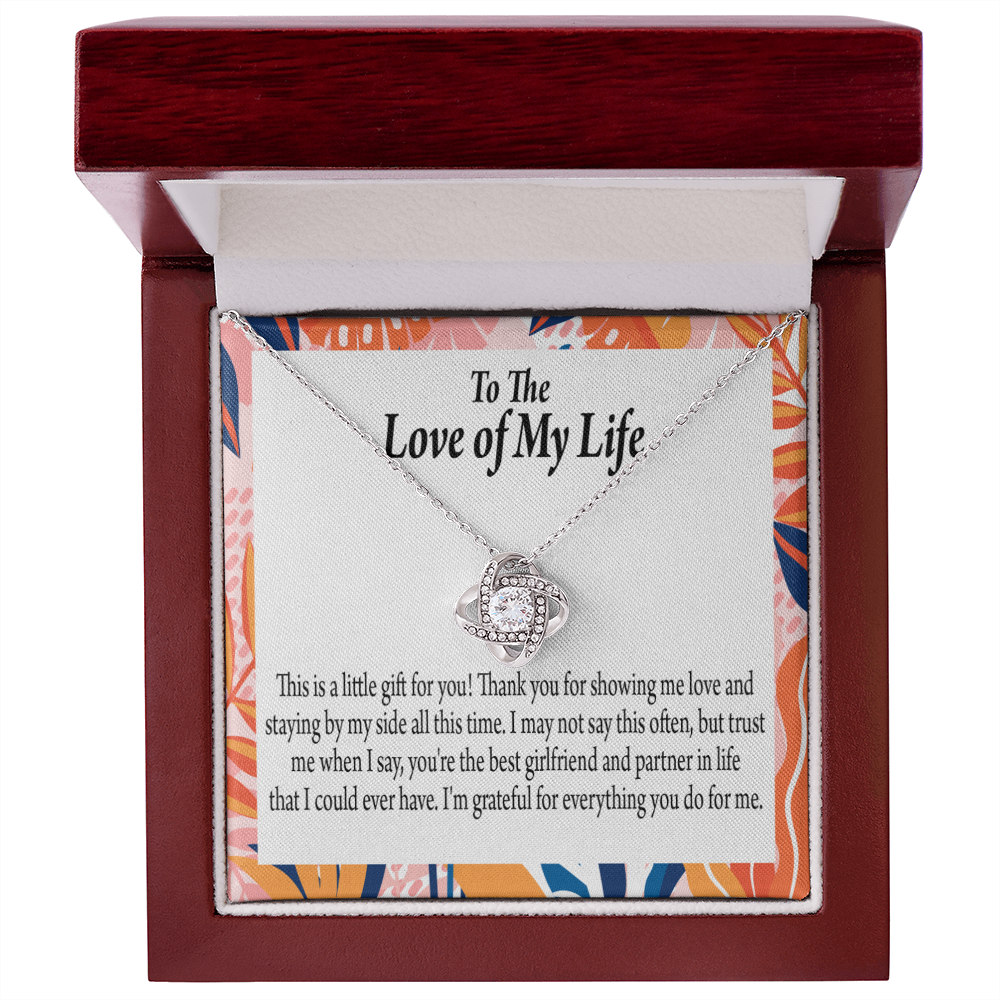 To My Girlfriend Best Girl Infinity Knot Necklace Message Card-Express Your Love Gifts