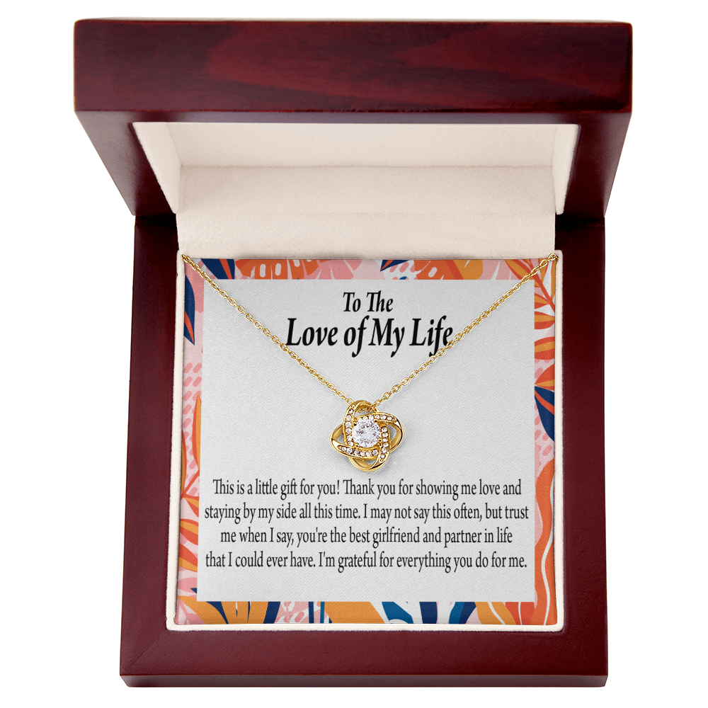 To My Girlfriend Best Girl Infinity Knot Necklace Message Card-Express Your Love Gifts