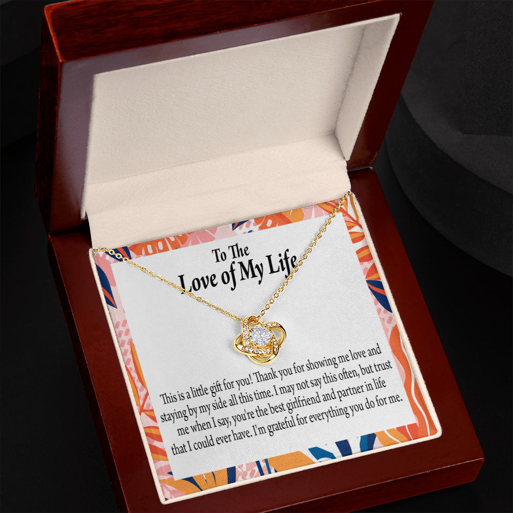 To My Girlfriend Best Girl Infinity Knot Necklace Message Card-Express Your Love Gifts