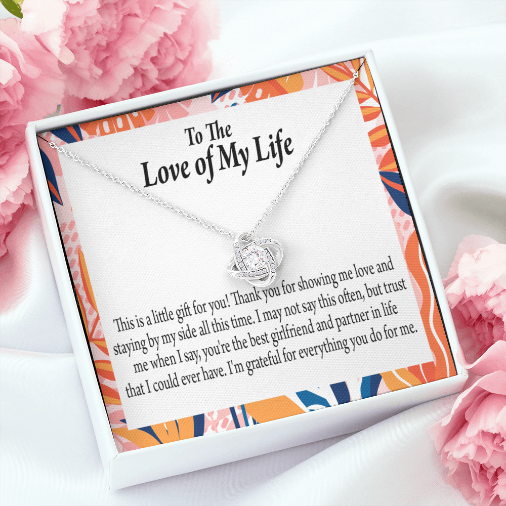 To My Girlfriend Best Girl Infinity Knot Necklace Message Card-Express Your Love Gifts