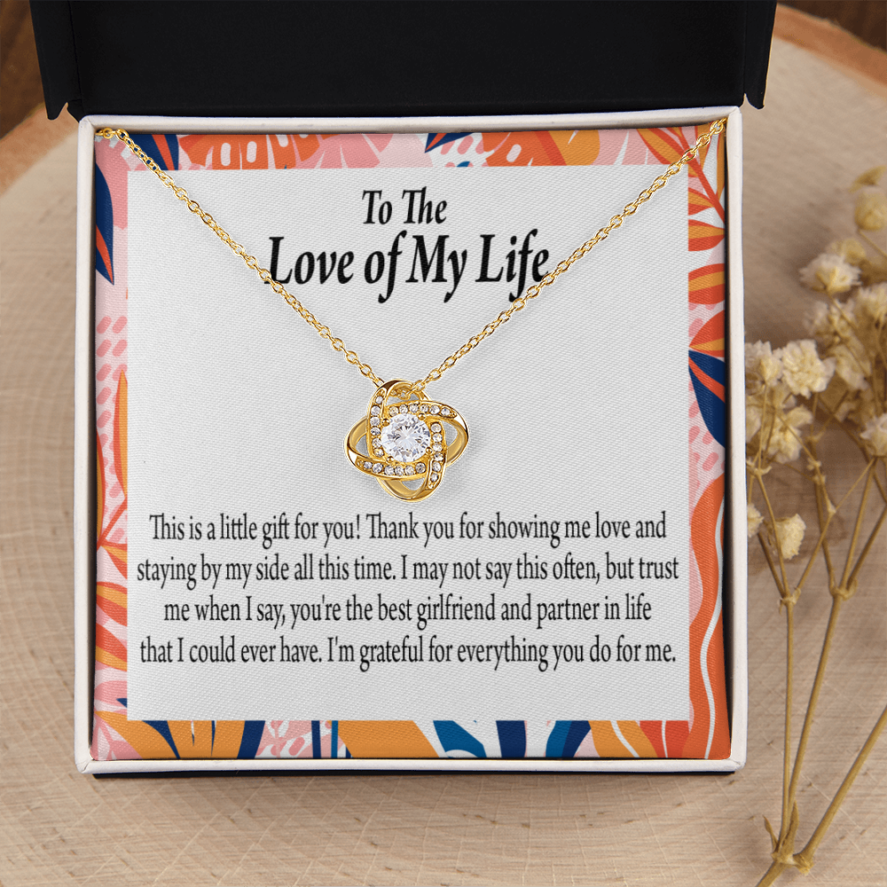 To My Girlfriend Best Girl Infinity Knot Necklace Message Card-Express Your Love Gifts