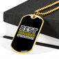 To My Girlfriend Best Girlfriend In The Galaxy Necklace Stainless Steel or 18k Gold Dog Tag 24" Chain-Express Your Love Gifts