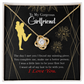 To My Girlfriend Better Person Infinity Knot Necklace Message Card-Express Your Love Gifts