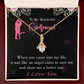 To My Girlfriend Better Way Alluring Ribbon Necklace Message Card-Express Your Love Gifts