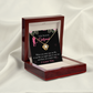 To My Girlfriend Better Way Infinity Knot Necklace Message Card-Express Your Love Gifts
