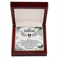To My Girlfriend Birthday My World Alluring Ribbon Necklace Message Card-Express Your Love Gifts
