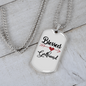 To My Girlfriend Blessed Girlfriend Necklace Stainless Steel or 18k Gold Dog Tag 24" Chain-Express Your Love Gifts