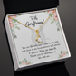 To My Girlfriend By My Side Alluring Ribbon Necklace Message Card-Express Your Love Gifts