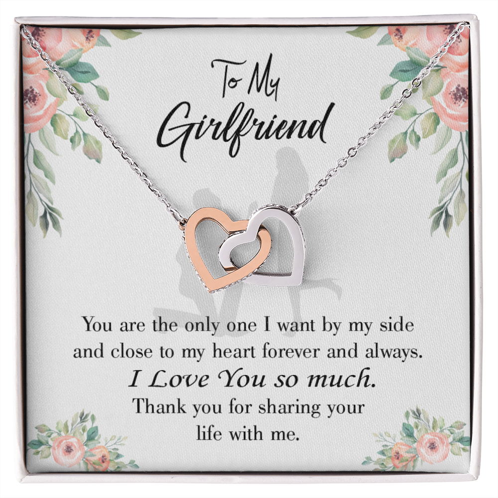 To My Girlfriend By My Side Inseparable Necklace-Express Your Love Gifts
