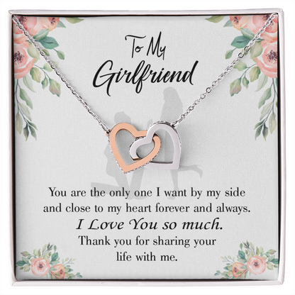 To My Girlfriend By My Side Inseparable Necklace-Express Your Love Gifts
