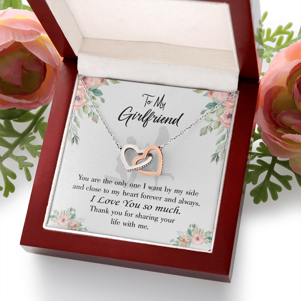 To My Girlfriend By My Side Inseparable Necklace-Express Your Love Gifts
