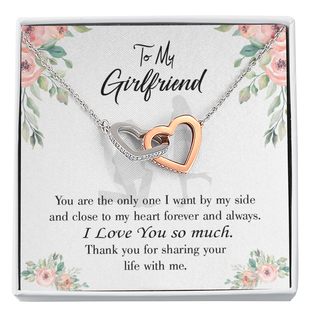 To My Girlfriend By My Side Inseparable Necklace-Express Your Love Gifts