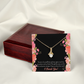 To My Girlfriend Cherish You Alluring Ribbon Necklace Message Card-Express Your Love Gifts