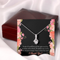 To My Girlfriend Cherish You Alluring Ribbon Necklace Message Card-Express Your Love Gifts