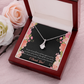 To My Girlfriend Cherish You Alluring Ribbon Necklace Message Card-Express Your Love Gifts