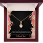 To My Girlfriend Cherish You Alluring Ribbon Necklace Message Card-Express Your Love Gifts