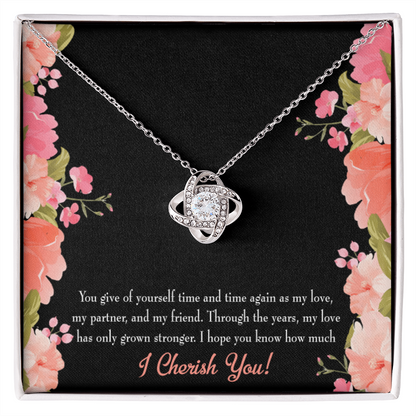 To My Girlfriend Cherish You Infinity Knot Necklace Message Card-Express Your Love Gifts
