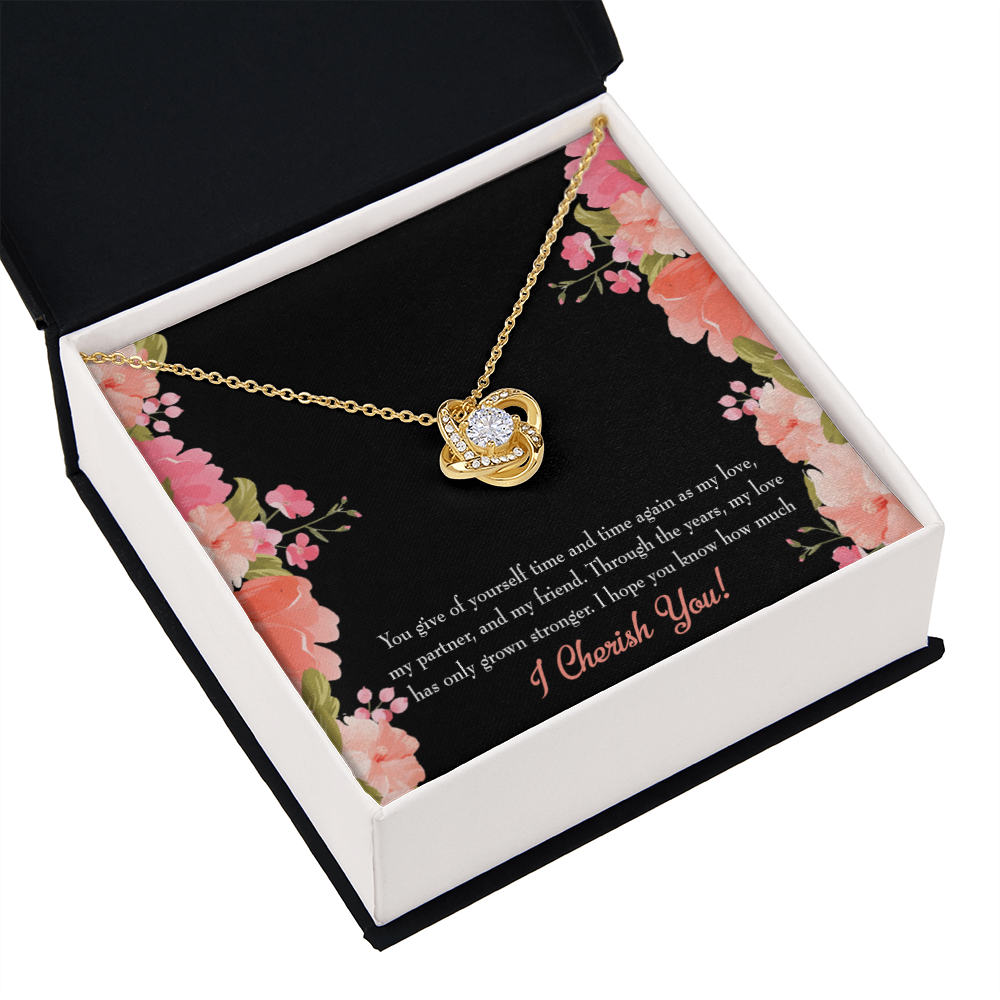 To My Girlfriend Cherish You Infinity Knot Necklace Message Card-Express Your Love Gifts