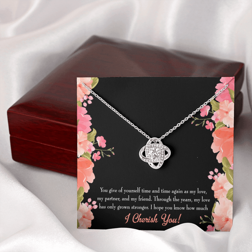 To My Girlfriend Cherish You Infinity Knot Necklace Message Card-Express Your Love Gifts
