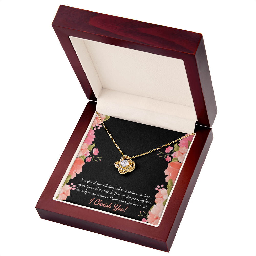 To My Girlfriend Cherish You Infinity Knot Necklace Message Card-Express Your Love Gifts