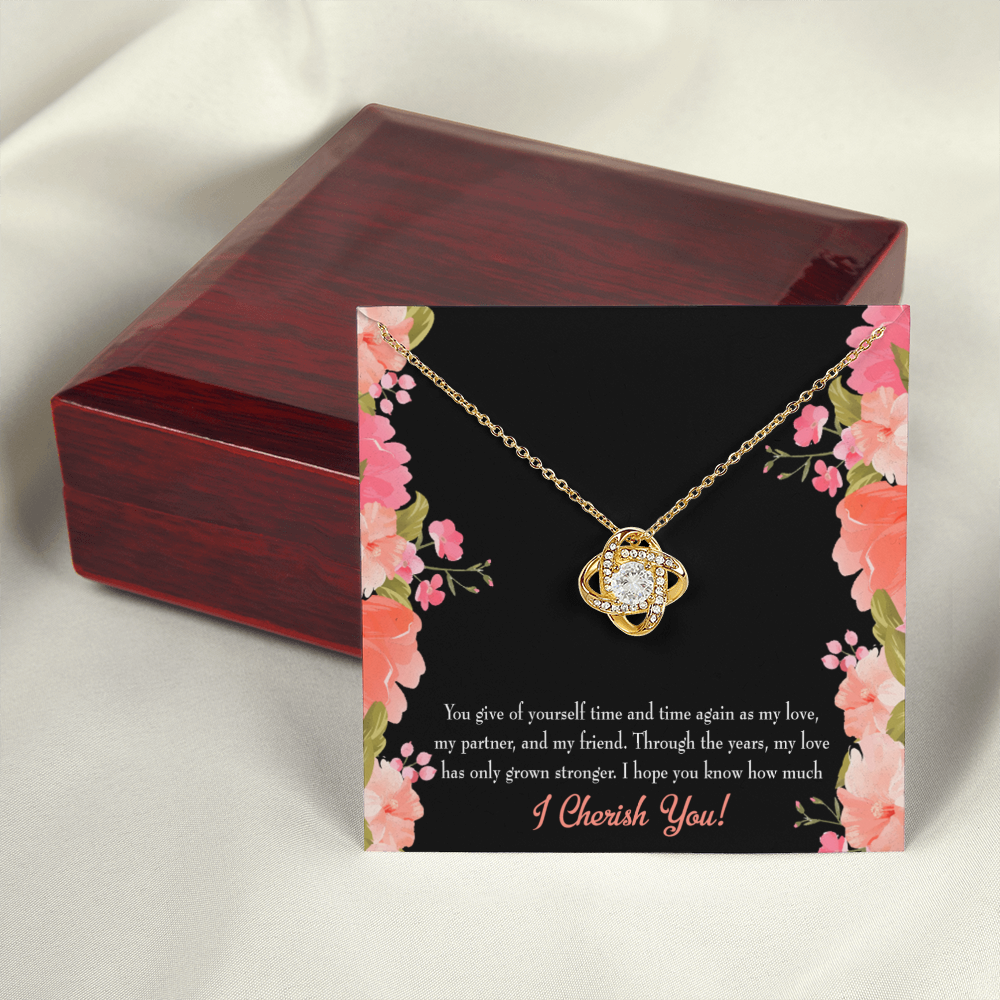 To My Girlfriend Cherish You Infinity Knot Necklace Message Card-Express Your Love Gifts