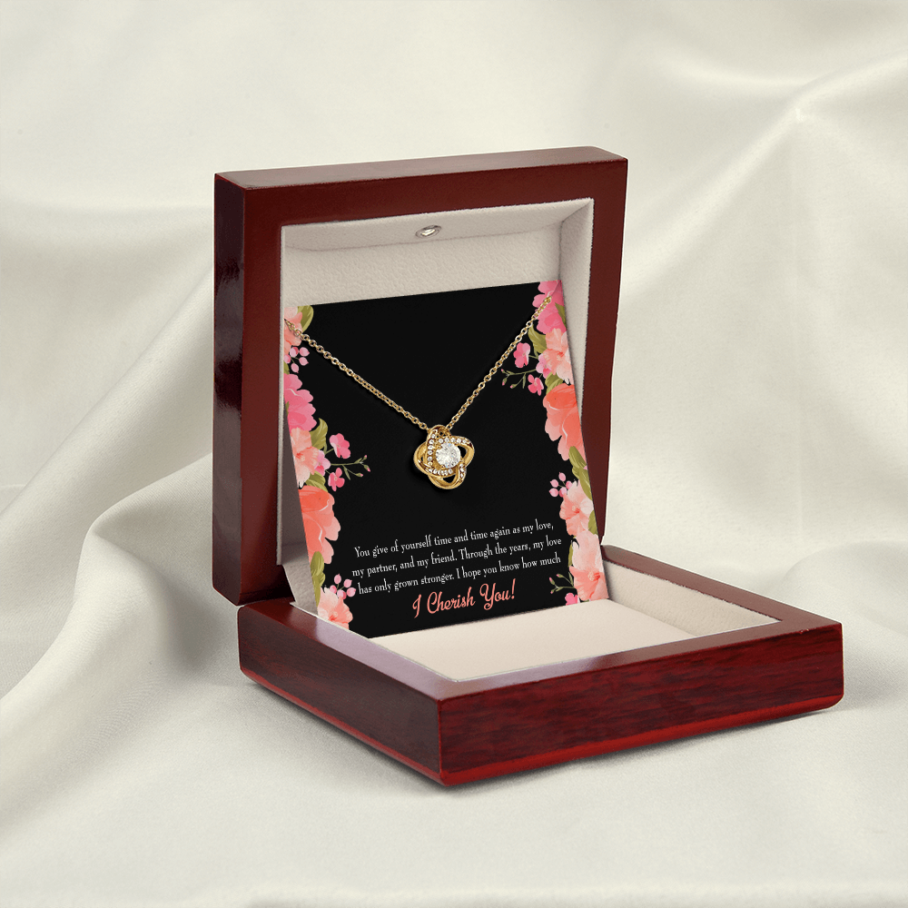 To My Girlfriend Cherish You Infinity Knot Necklace Message Card-Express Your Love Gifts