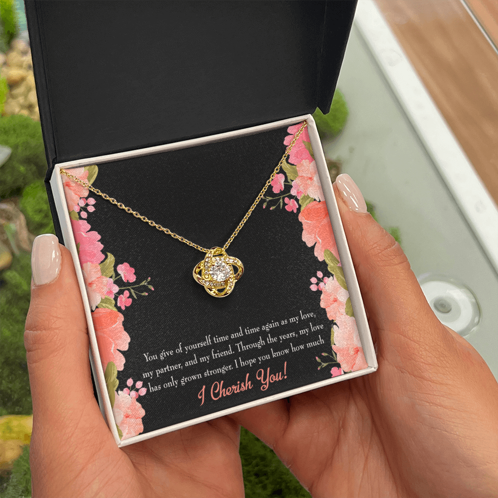 To My Girlfriend Cherish You Infinity Knot Necklace Message Card-Express Your Love Gifts