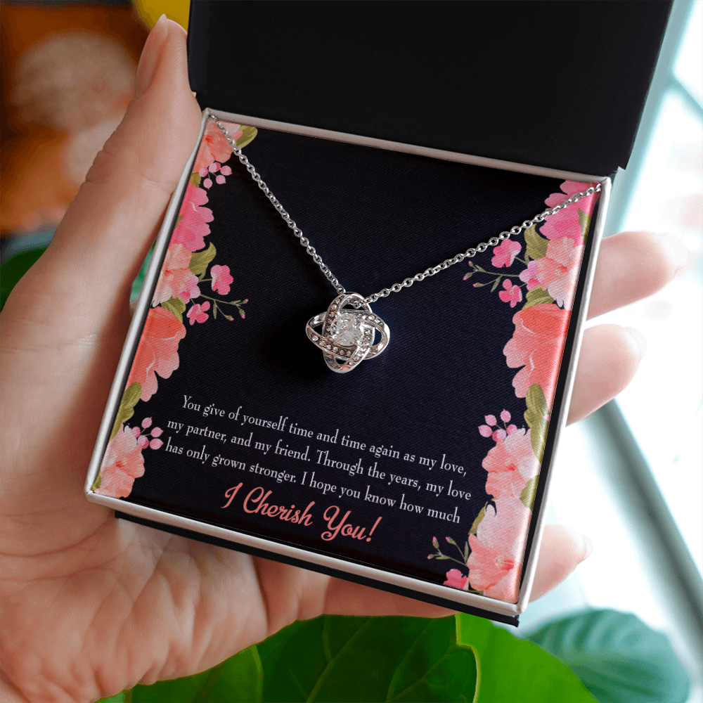 To My Girlfriend Cherish You Infinity Knot Necklace Message Card-Express Your Love Gifts