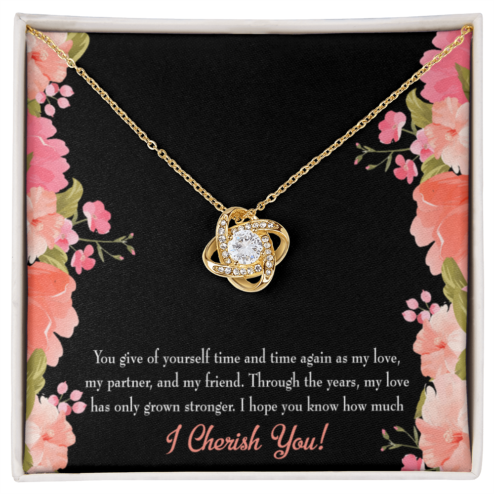 To My Girlfriend Cherish You Infinity Knot Necklace Message Card-Express Your Love Gifts