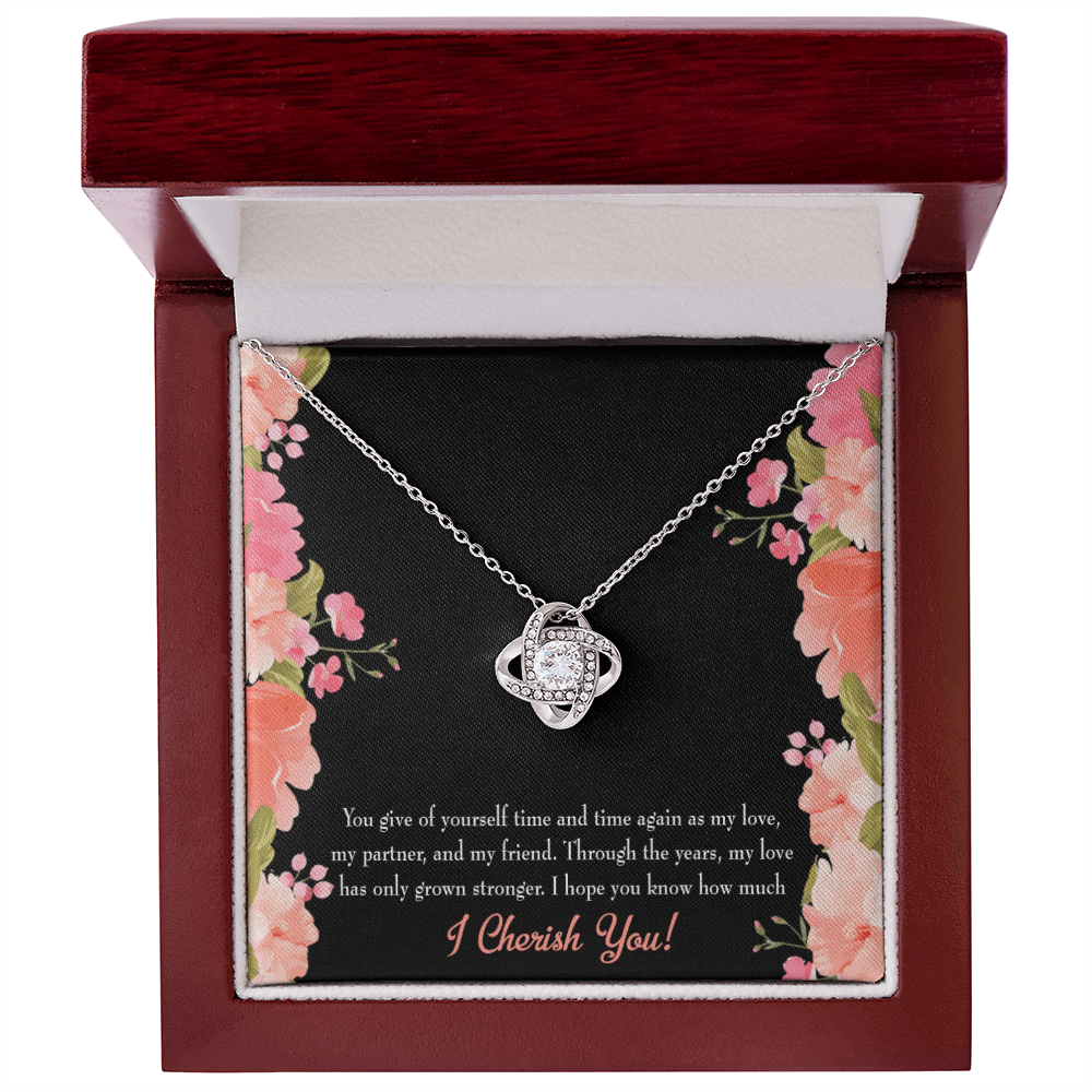 To My Girlfriend Cherish You Infinity Knot Necklace Message Card-Express Your Love Gifts