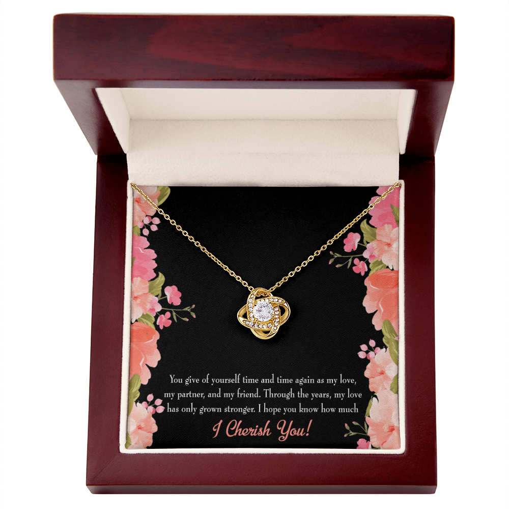 To My Girlfriend Cherish You Infinity Knot Necklace Message Card-Express Your Love Gifts