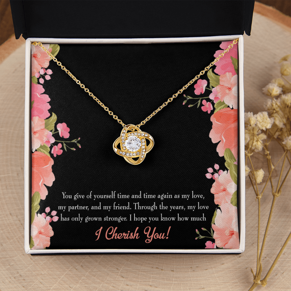 To My Girlfriend Cherish You Infinity Knot Necklace Message Card-Express Your Love Gifts