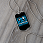To My Girlfriend Crazy Redneck Girlfriend Blue Necklace Stainless Steel or 18k Gold Dog Tag 24" Chain-Express Your Love Gifts
