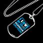 To My Girlfriend Crazy Redneck Girlfriend Blue Necklace Stainless Steel or 18k Gold Dog Tag 24" Chain-Express Your Love Gifts