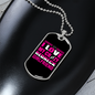 To My Girlfriend Crazy Redneck Girlfriend Pink Necklace Stainless Steel or 18k Gold Dog Tag 24" Chain-Express Your Love Gifts
