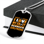 To My Girlfriend Crazy Redneck Girlfriend Yellow Necklace Stainless Steel or 18k Gold Dog Tag 24" Chain-Express Your Love Gifts