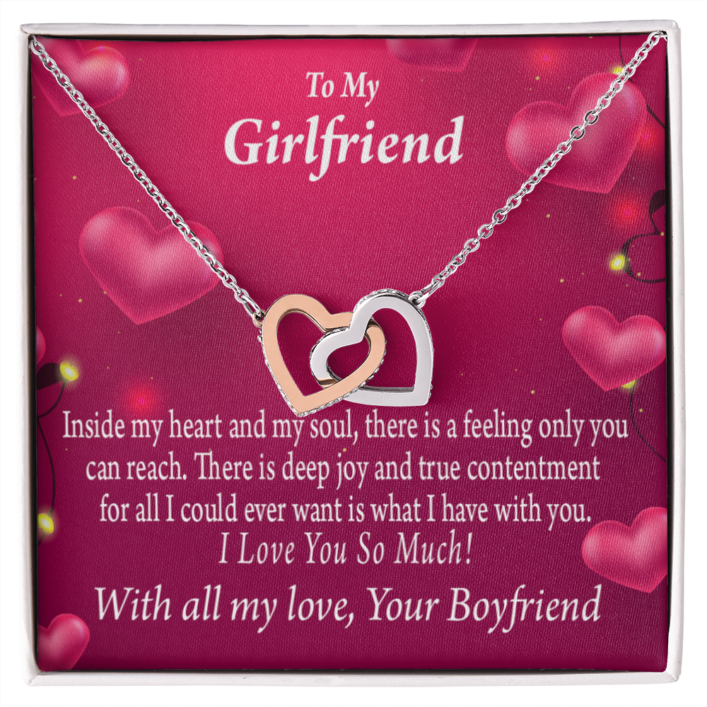 To My Girlfriend Deep Joy And True Contentment Inseparable Necklace-Express Your Love Gifts