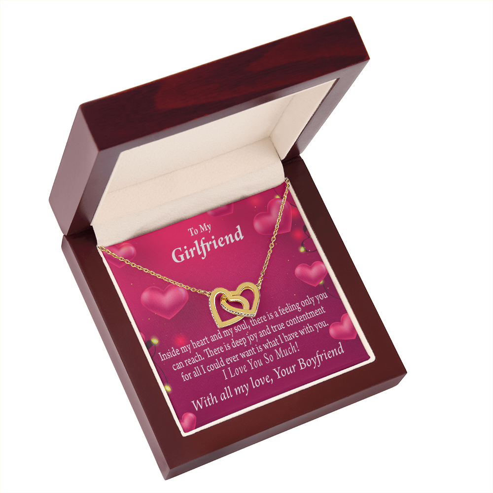 To My Girlfriend Deep Joy And True Contentment Inseparable Necklace-Express Your Love Gifts